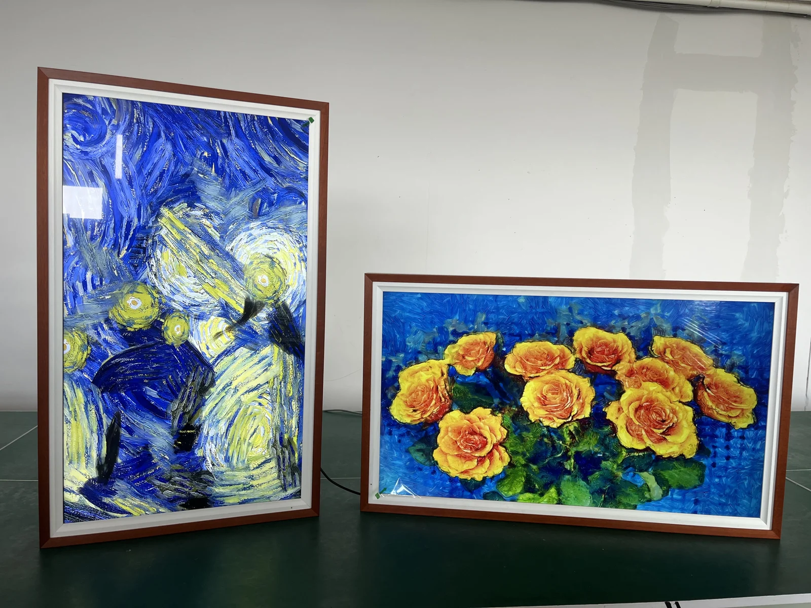 Commercial digital art frames construction detail